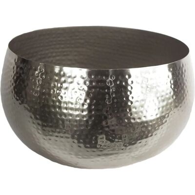 Leaf XL Metal Bowl Planter 32 x 20cm Hammered Silver - Indoor Rustic Style Leaf XL Metal Bowl Planter 32 x 20cm Hammered Silver - Indoor Rustic Style