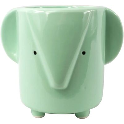 Leaf - Blue Elephant - 13cm - Ceramic - Planter Leaf - Blue Elephant - 13cm - Ceramic - Planter