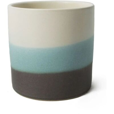Leaf 12cm Blue Sand Stripe Ceramic Planter - Indoor Use Leaf 12cm Blue Sand Stripe Ceramic Planter - Indoor Use
