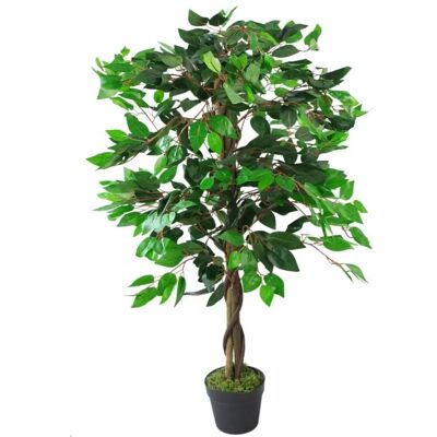 Leaf Design UK - 110cm Ficus Tree - Green - Artificial Plant Leaf Design UK - 110cm Ficus Tree - Green - Artificial Plant