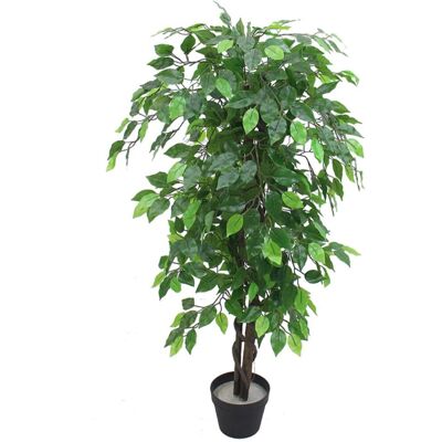 Leaf Design UK 120cm Artificial Ficus Tree - Realistic Green Plant Leaf Design UK 120cm Artificial Ficus Tree - Realistic Green Plant