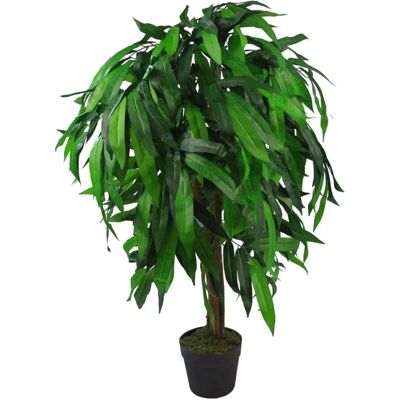 Leaf Design UK 100cm Mango Plant - Realistic Artificial Tree Leaf Design UK 100cm Mango Plant - Realistic Artificial Tree