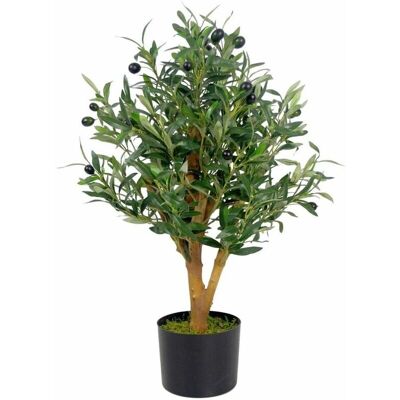Realistisk olivträd 65cm - Kunstig växt i svart kruka Realistisk olivträd 65cm - Kunstig växt i svart kruka