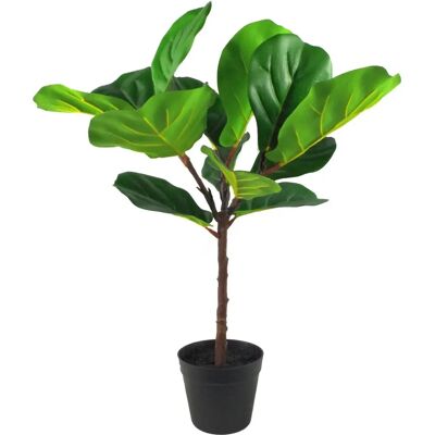 Leaf Design UK 60cm Artificial Fiddle Fig Plant Green - Artificial Plant Leaf Design UK 60cm Artificial Fiddle Fig Plant Green - Artificial Plant