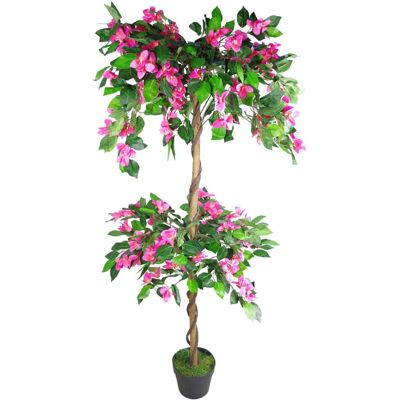 Leaf 140cm DARK PINK Artificial Rhododendron Tree - Artificial Flowering Bush Leaf 140cm DARK PINK Artificial Rhododendron Tree - Artificial Flowering Bush