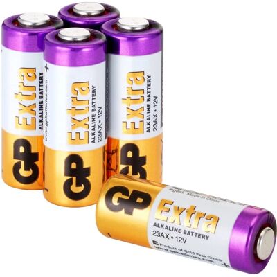 Batteria GP 23A 12V - Confezione da 5 Durata Lunga - Chiave Auto Batteria GP 23A 12V - Confezione da 5 Durata Lunga - Chiave Auto
