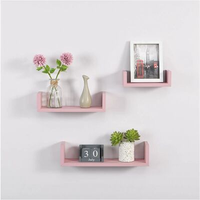 Spot On Dealz G-0247 - Blush - U Shape - 3-pack Wall Shelf Spot On Dealz G-0247 - Blush - U Shape - 3-pack Wall Shelf