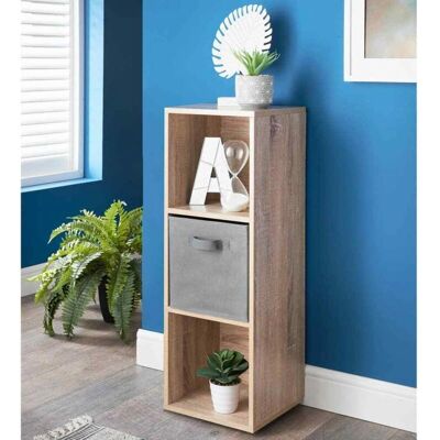 Spot On Dealz G-0336 Oak finish - 3 cubes - 1 basket - Bookcase Spot On Dealz G-0336 Oak finish - 3 cubes - 1 basket - Bookcase