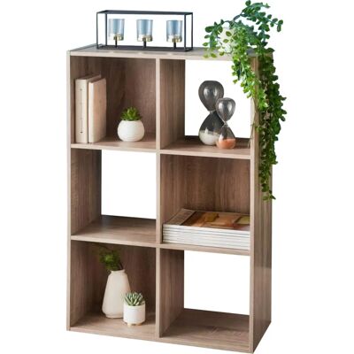 Spot On Dealz - Oak 6 Cubes Shelving Unit G-0338 Spot On Dealz - Oak 6 Cubes Shelving Unit G-0338