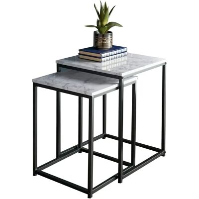 Spot On Dealz - Nest Of 2 Tables - Marble Effect - Tables Spot On Dealz - Nest Of 2 Tables - Marble Effect - Tables