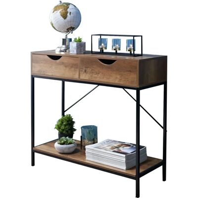 Spot On Dealz - Console Table - 2 Drawer - Wooden Shelf - Table Spot On Dealz - Console Table - 2 Drawer - Wooden Shelf - Table
