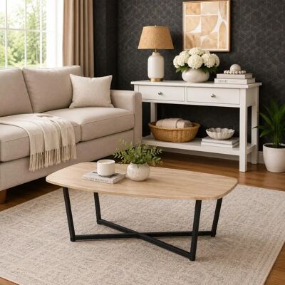 Spot On Dealz Coffee Table - MDF top - metal legs - Coffee Table Spot On Dealz Coffee Table - MDF top - metal legs - Coffee Table