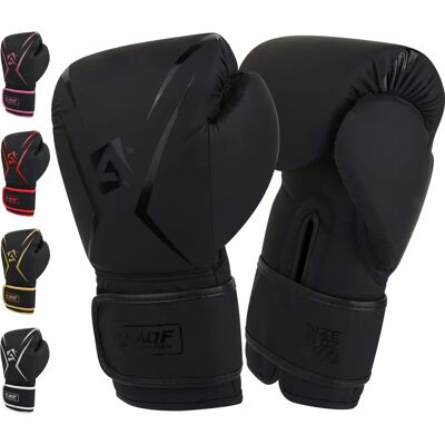 AQF Gants de Boxe - Noir - 8oz - Gants de Boxe - Publicité AQF Gants de Boxe - Noir - 8oz - Gants de Boxe - Publicité