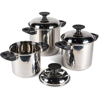 Kampa Space Saver Stapelbare Camping-Kookset - 7-delige Kampa Space Saver Stapelbare Camping-Kookset - 7-delige