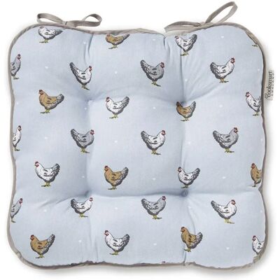 Cooksmart Farmers Kitchen Seat Pad - Baby Blue - 35cm x 35cm - Seat Pad Cooksmart Farmers Kitchen Seat Pad - Baby Blue - 35cm x 35cm - Seat Pad