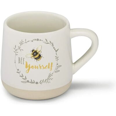 Cooksmart Bumble Bees Ceramic Bell Mug - Gold - Mug Cooksmart Bumble Bees Ceramic Bell Mug - Gold - Mug