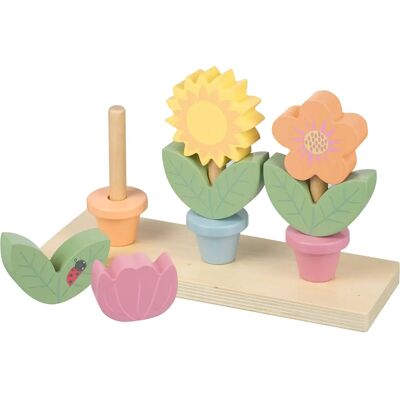 Orange Tree Toys Wooden Stacking Flower Pots - Stackable Toy for Kids Orange Tree Toys Wooden Stacking Flower Pots - Stackable Toy for Kids