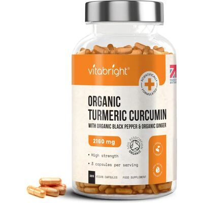 VitaBright Turmeric Curcumin 2160mg 365 Vegan Capsules VitaBright Turmeric Curcumin 2160mg 365 Vegan Capsules