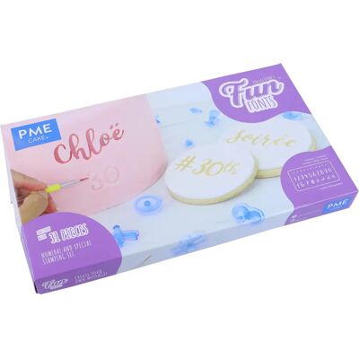 PME Cake Decorating Number & Character Stamping Set - Backutensilien PME Cake Decorating Number & Character Stamping Set - Backutensilien