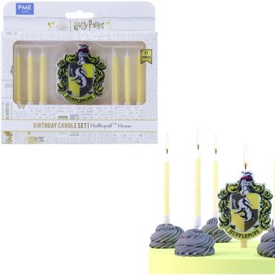 Set de 7 bougies d'anniversaire Poufsouffle Harry Potter Set de 7 bougies d'anniversaire Poufsouffle Harry Potter