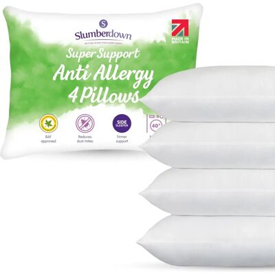 Slumberdown Slumberdown 4 Pack Anti Allergy Super Support Pillows - Pillow Slumberdown Slumberdown 4 Pack Anti Allergy Super Support Pillows - Pillow