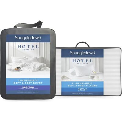 Snuggledown Snuggledown Luxurious Hotel 10.5 Tog All Year Round Duvet with 2 Pillows - Duvet Snuggledown Snuggledown Luxurious Hotel 10.5 Tog All Year Round Duvet with 2 Pillows - Duvet