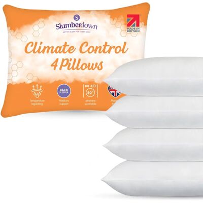 Slumberdown UK Climate Control Pillow - Medium Support - White Slumberdown UK Climate Control Pillow - Medium Support - White