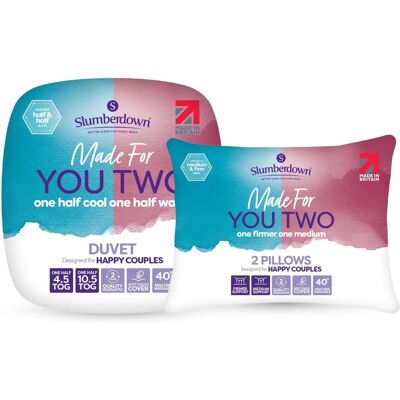 Slumberdown - Made For You Two Duvet - 4.5/10.5 Tog - Duvet Slumberdown - Made For You Two Duvet - 4.5/10.5 Tog - Duvet