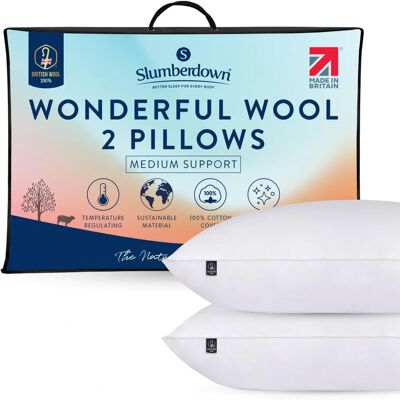 Slumberdown Wool Pillow Medium Support - Pillow Slumberdown Wool Pillow Medium Support - Pillow