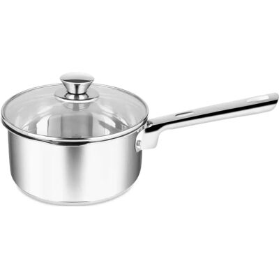 Penguin Home Professional Induction-Safe Saucepan with Lid - 16cm - 1.5L - Stainless Steel Penguin Home Professional Induction-Safe Saucepan with Lid - 16cm - 1.5L - Stainless Steel