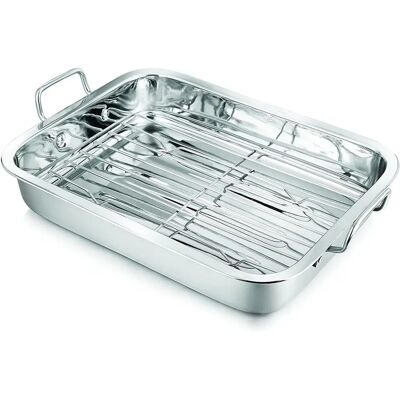 Penguin Home Stainless Steel Roasting Tray - Oven Safe Penguin Home Stainless Steel Roasting Tray - Oven Safe