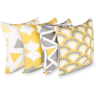 Coprisedili Quadrati Doppia Faccia Penguin Home Giallo - 45cm x 45cm Coprisedili Quadrati Doppia Faccia Penguin Home Giallo - 45cm x 45cm