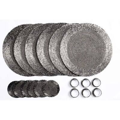 Ensemble de sets de table perles en argent Penguin Home - Vaisselle Ensemble de sets de table perles en argent Penguin Home - Vaisselle