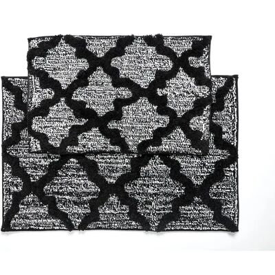 Penguin Home Schwarze Quatrefoil Mikrofasertapeten-Set 2 Stück Penguin Home Schwarze Quatrefoil Mikrofasertapeten-Set 2 Stück