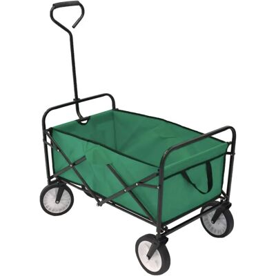 Oypla Green Heavy-Duty Foldable Garden Trolley Oypla Green Heavy-Duty Foldable Garden Trolley