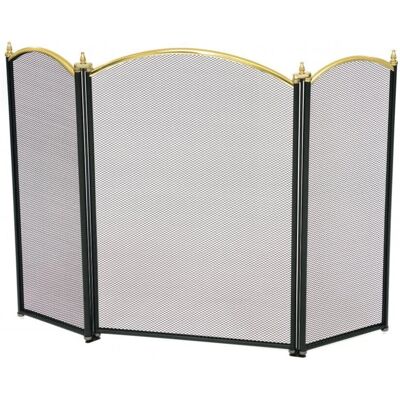 Oypla - Heavy Duty Steel 3 Panel Fire Screen Spark Guard Oypla - Heavy Duty Steel 3 Panel Fire Screen Spark Guard