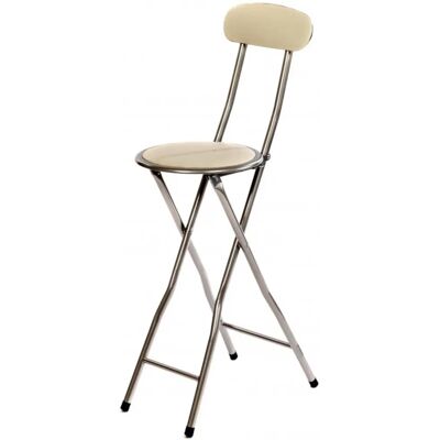 Oypla White Padded Folding High Chair Breakfast Kitchen Bar Stool Seat - Bar Stool Oypla White Padded Folding High Chair Breakfast Kitchen Bar Stool Seat - Bar Stool