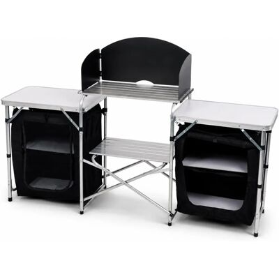 Oypla - Large Portable Folding Outdoor Aluminium - Work Top Oypla - Large Portable Folding Outdoor Aluminium - Work Top