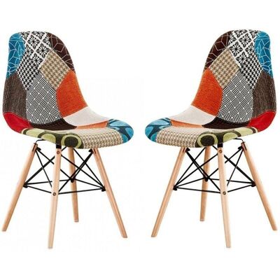 Chaises de salle à manger Patchwork Eiffel de Life Interiors - Lot de 2 - Publicité Chaises de salle à manger Patchwork Eiffel de Life Interiors - Lot de 2 - Publicité