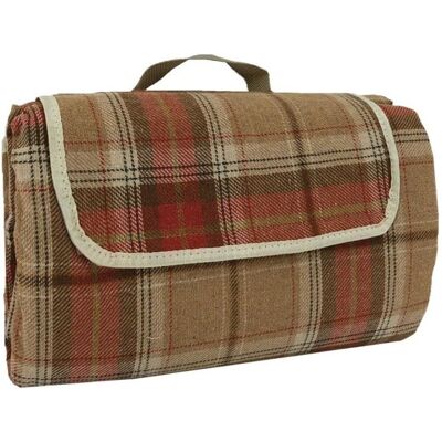 Red Hamper Burnt Orange Polyester Fleece Picnic Rug - Picnic Blanket Red Hamper Burnt Orange Polyester Fleece Picnic Rug - Picnic Blanket