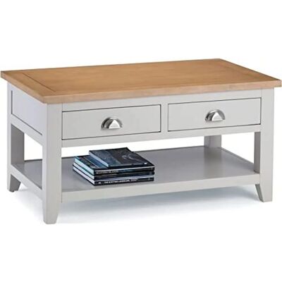 Julian Bowen Richmond Grau und Eiche 2-Schubladen Couchtisch - Couchtisch Julian Bowen Richmond Grau und Eiche 2-Schubladen Couchtisch - Couchtisch