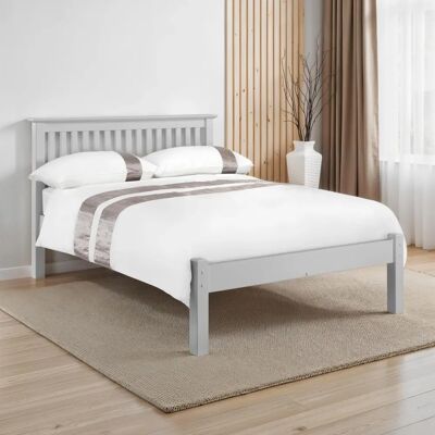 Julian Bowen Barcelona Dove Grey Double Bed Frame - Low Footend Julian Bowen Barcelona Dove Grey Double Bed Frame - Low Footend