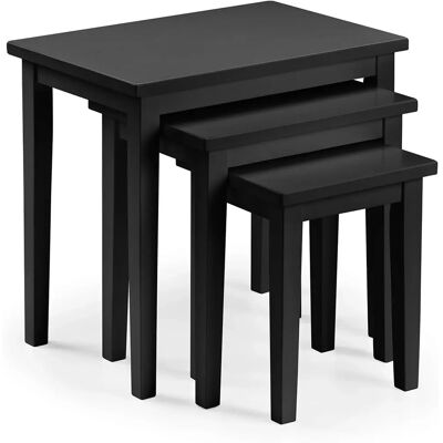 Julian Bowen Cleo Nest Of Tables - Black Finish - Nest of Tables Julian Bowen Cleo Nest Of Tables - Black Finish - Nest of Tables