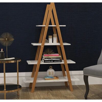 Charles Jacobs Bamboo Ladder 4 Tier Shelf - Bathroom Storage Charles Jacobs Bamboo Ladder 4 Tier Shelf - Bathroom Storage