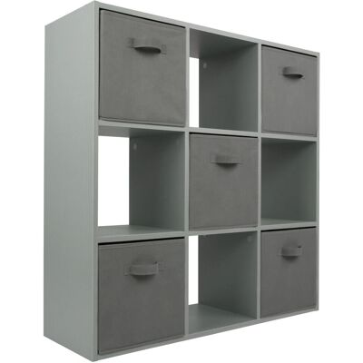 Charles Jacobs - Grey 9-Cube Shelf - Grey - 9-Cube - Bookcase Charles Jacobs - Grey 9-Cube Shelf - Grey - 9-Cube - Bookcase