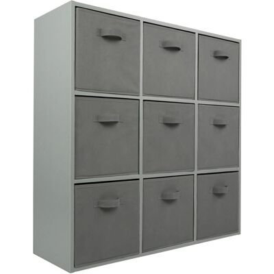 Charles Jacobs - 9 Grey Drawers - Grey 9-Cube - Storage unit Charles Jacobs - 9 Grey Drawers - Grey 9-Cube - Storage unit