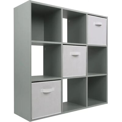 Charles Jacobs Grey 9-Cube Open Book Shelf - shelf Charles Jacobs Grey 9-Cube Open Book Shelf - shelf