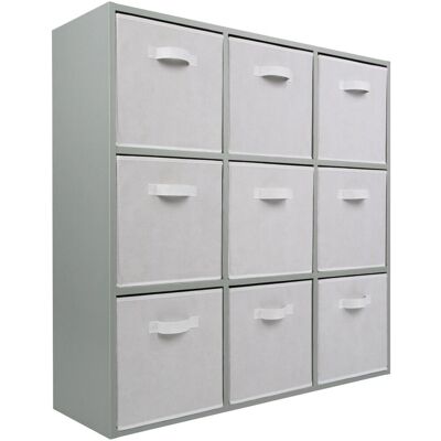 Charles Jacobs Grey 9-Cube Open Book Shelf - Storage Charles Jacobs Grey 9-Cube Open Book Shelf - Storage
