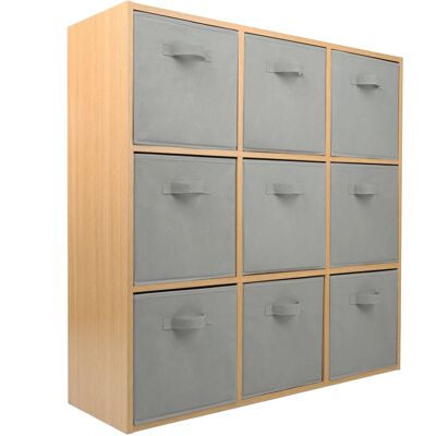 Charles Jacobs Oak 9-Cube Open Book Shelf - Grey - Oak - 9-Cube Charles Jacobs Oak 9-Cube Open Book Shelf - Grey - Oak - 9-Cube