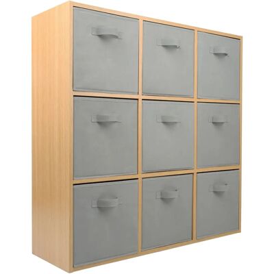 Charles Jacobs Oak 9-Cube Open Book Shelf - Grey - Oak - 9-Cube Charles Jacobs Oak 9-Cube Open Book Shelf - Grey - Oak - 9-Cube